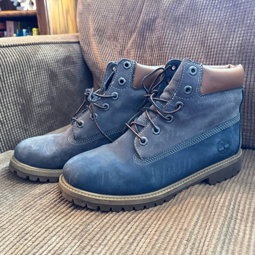 Women size us 9.5 / eu 40 Timberland Premium 6-Inch Waterproof Blue Leather Boot